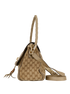 Bella Flap Satchel, &pound;280, Handbags, Beige, Canvas, Bottom view